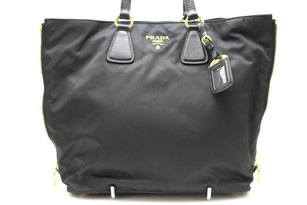 Prada Calfskin Tote Bag Black